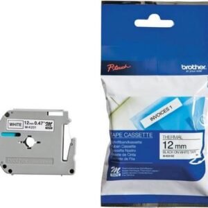 Brother M-K231 M Tape 12mm x 8m Black on White
