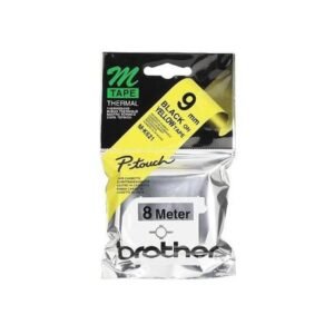 Brother M-K621 9mm Black on Yellow Tape