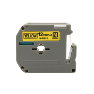 Brother M-K631 12mm Black on Yellow tape
