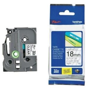 Brother TZE-141 18mm Black on Clear Label Printer tape