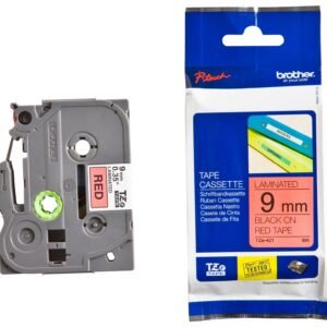 Brother TZE-421 9mm Black on Red Label Printer Tape