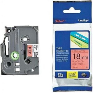 Brother TZe-441 18mm Black On Red Tape