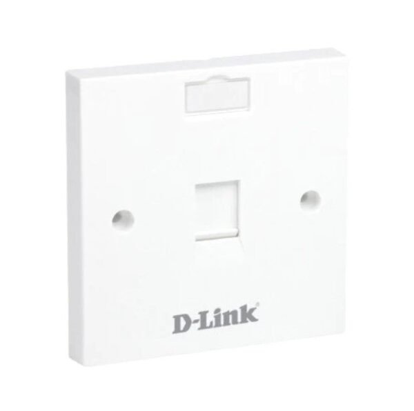 D-Link Single Faceplate with Shutter & ID Plate – 86*86 mm – White Colour – Square