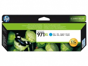 HP 971XL High Yield Cyan Original Ink Cartridge (CN626AE)