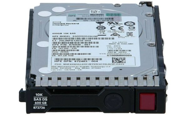 HPE 600GB SAS 12G Enterprise 10K SFF 2.5 Inch SC Digitally Signed Firmware Hard Disk 872477-B21