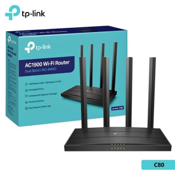 TP-Link Archer C80 AC1900 Wireless MU-MIMO Wi-Fi 5 Router