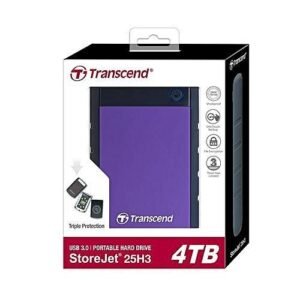 Transcend External HDD 4TB - Purple - TS4TSJ25H3P