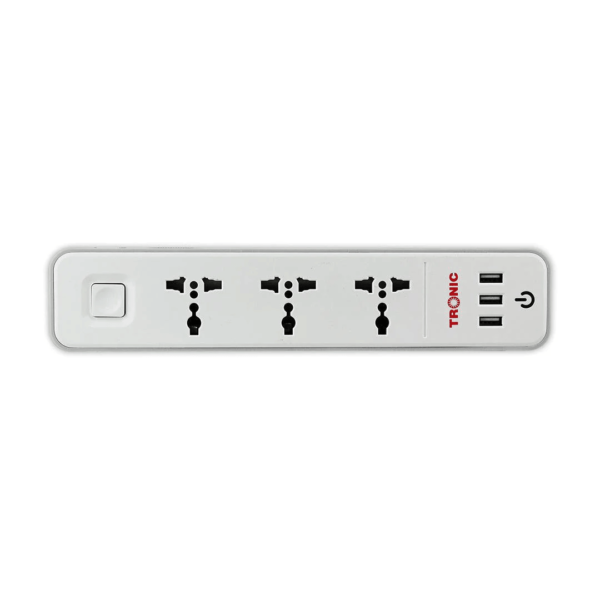 Tronic 3 Way Extension Cable, With USB Ports